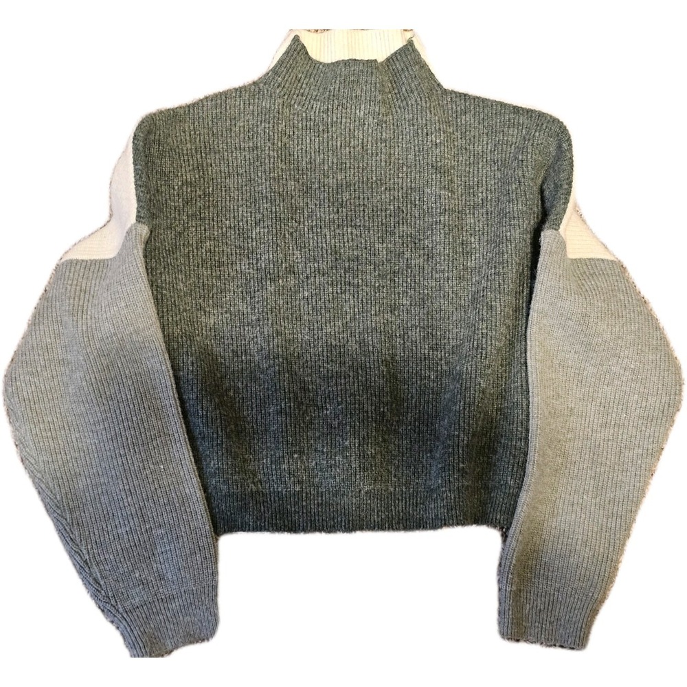 Le‎ Lis Womens Cropped Sweater Cozy Soft Knit Long Sleeve Size Small Green